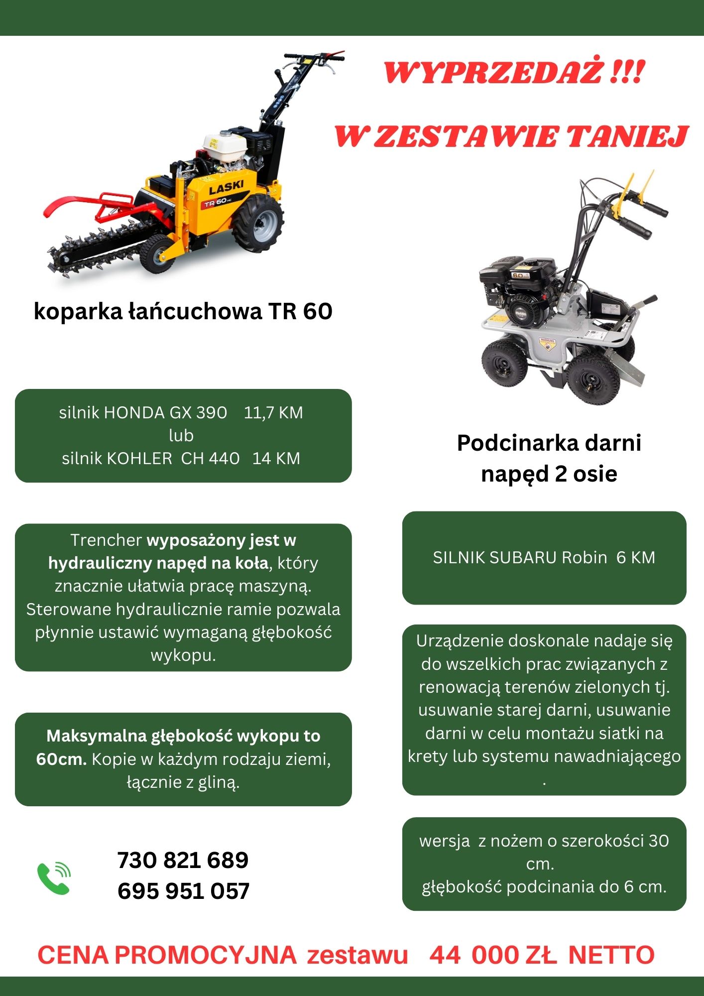zestaw TR 60  2 OSIE 